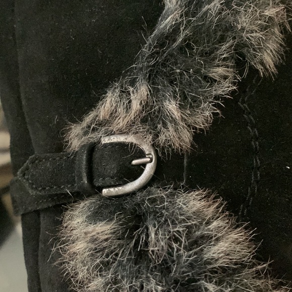 AQUATALIA by Marvin K/ ITALIAN Tall Fur Lined Suede Platform Wedge Boots - Picture 9 of 13